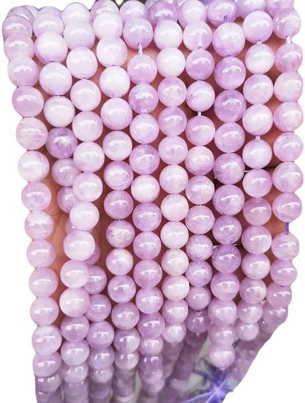 13 inch Strand of Natural gem Kunzite, 8mm Round Smooth Beads for DIY Jewelry Making. | Beads_05018