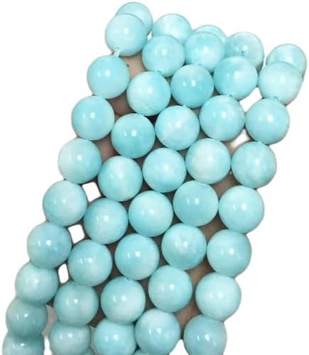 13 inch Strand of Natural gem Hemimorphite, 10mm Round Smooth Beads for DIY Jewelry Making. | Beads_04639
