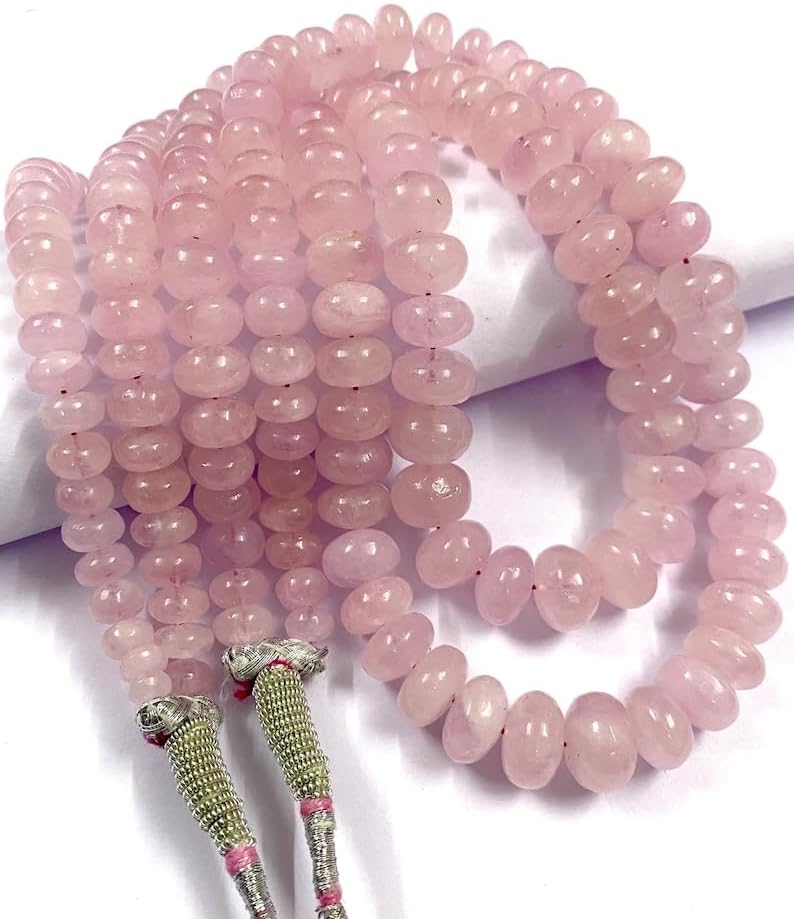 Natural MORGANITE rondelle soomth Beads 7X11 20 inch long string jewelry making gemstone beads for necklace bracelet