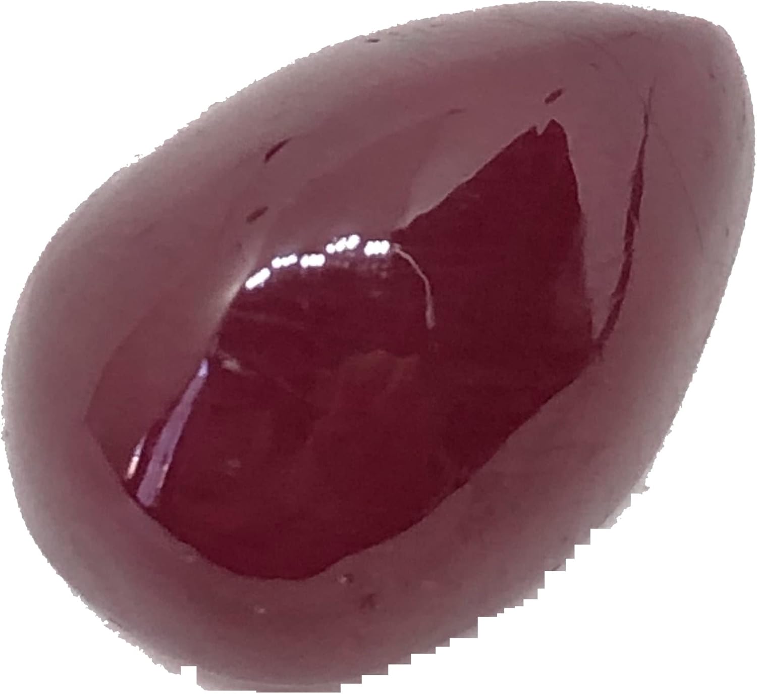 24.84 Ct Deep Red Ruby Pear Shape Unique High Quality Size 20x10x10 mm Loose Gemstone Cabochon Best For Making Pendant/Ring Jewelry