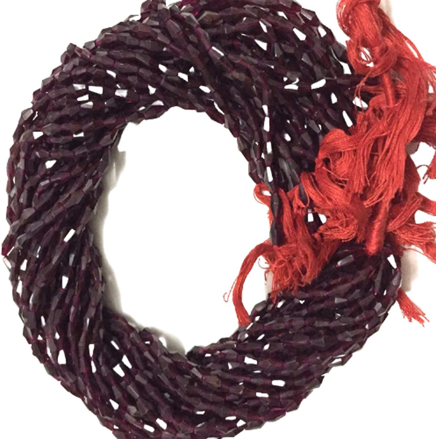 Garnet Faceted Beads,Garnet Faceted Dholak Shape Bead,Garnet Beads,Garnet Machine Cut Beads,Rhodolite Garnet Faceted Beads, Indian Garnet Beads, Micro Faceted Beads