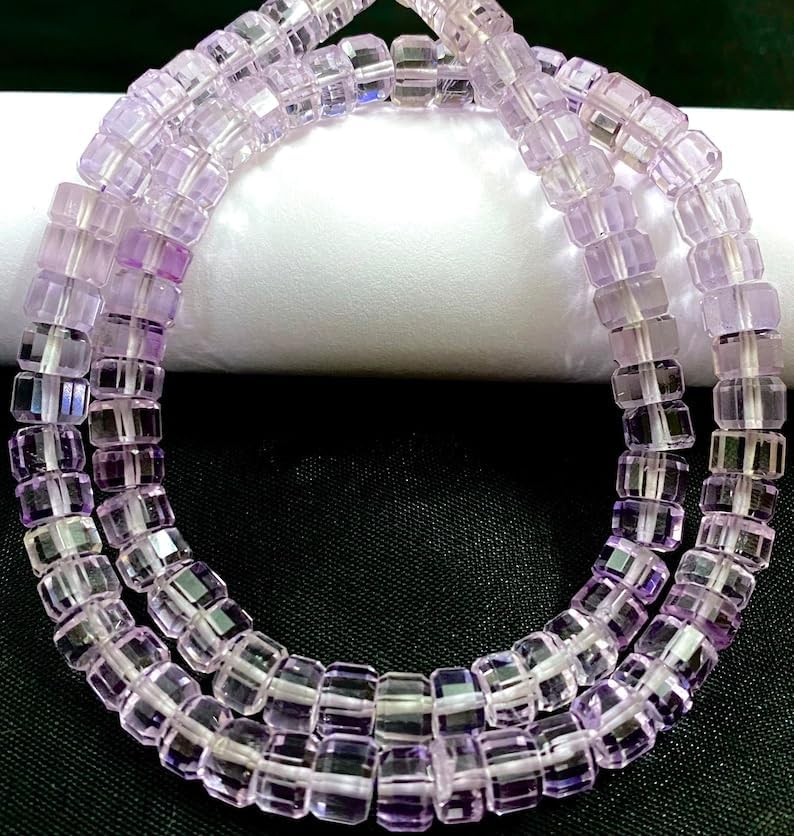 Natural Pink Amethyst rondelle Faceted Beads 6x7 16 inch Long String Jewelry Making Gemstone Beads for Necklace Bracelet