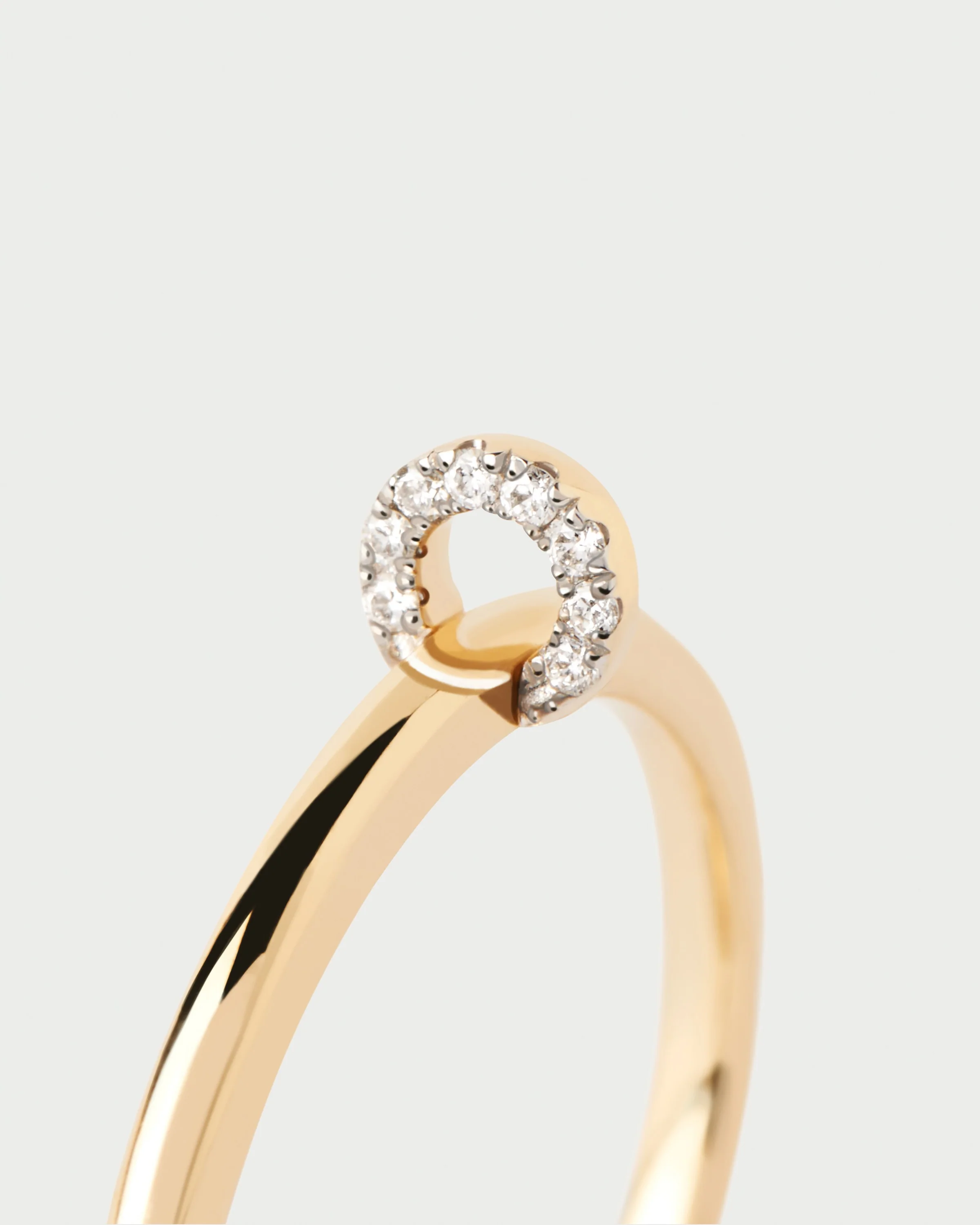 Diamonds and gold Loop ring