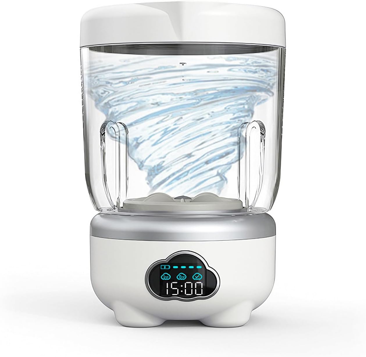 Mini Washing Machine 2025 Portable, 1.6L Compact Washer with 3000mAh Rechargeable Battery – Cordless Portable Small Washing Machine for Underwear, Baby Clothes, Socks,Ideal for Travel,Dorm,RV,Camping