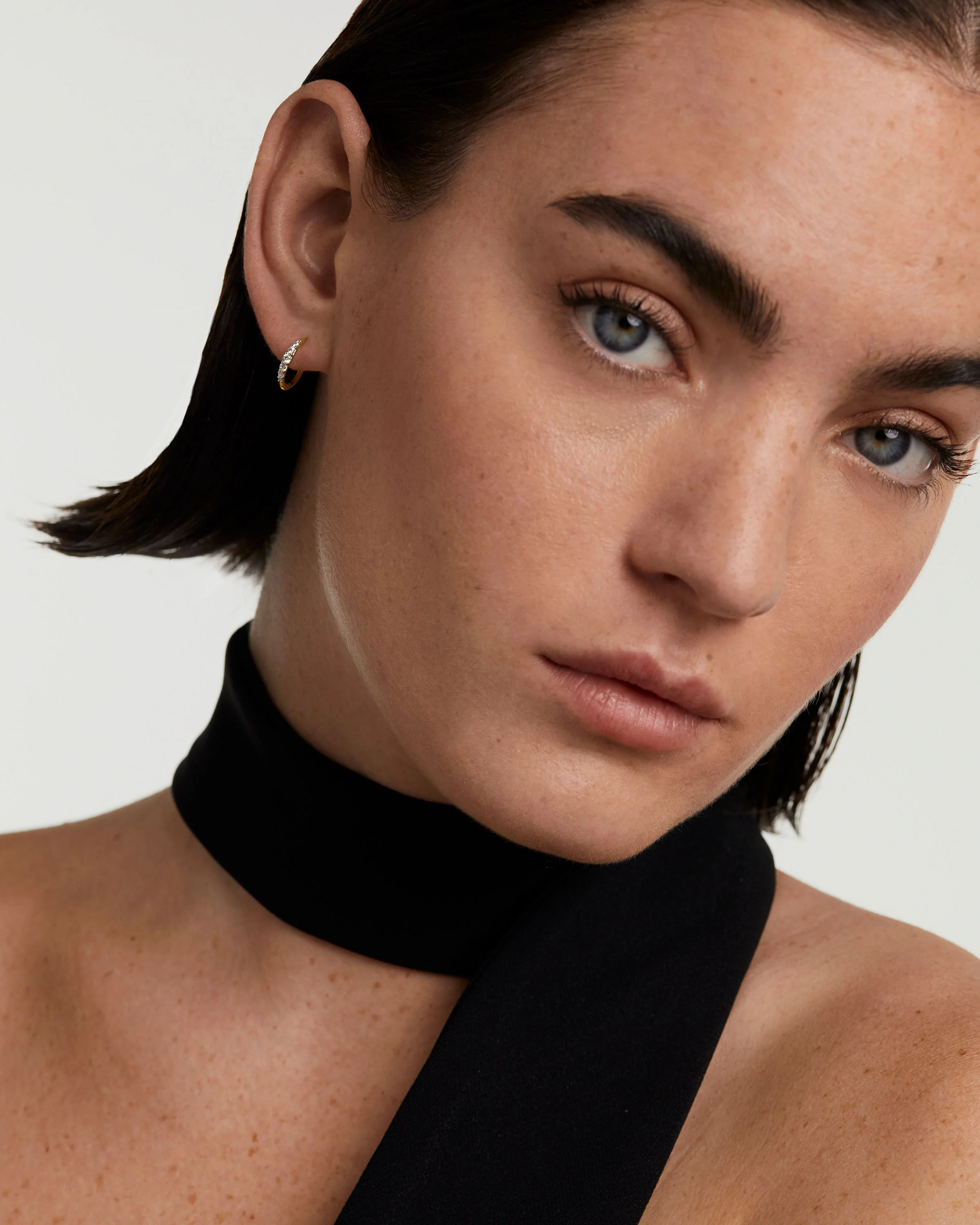 Diamonds And Gold Estella Mini Hoops