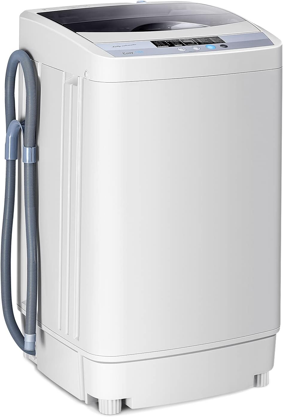 Giantex Washing Machine Portable Compact 12lbs Capacity Full-Automatic W/Drain Pump,10 programs 8 Water Level 1.34 Cu.ft Cloth Washer and Spinner