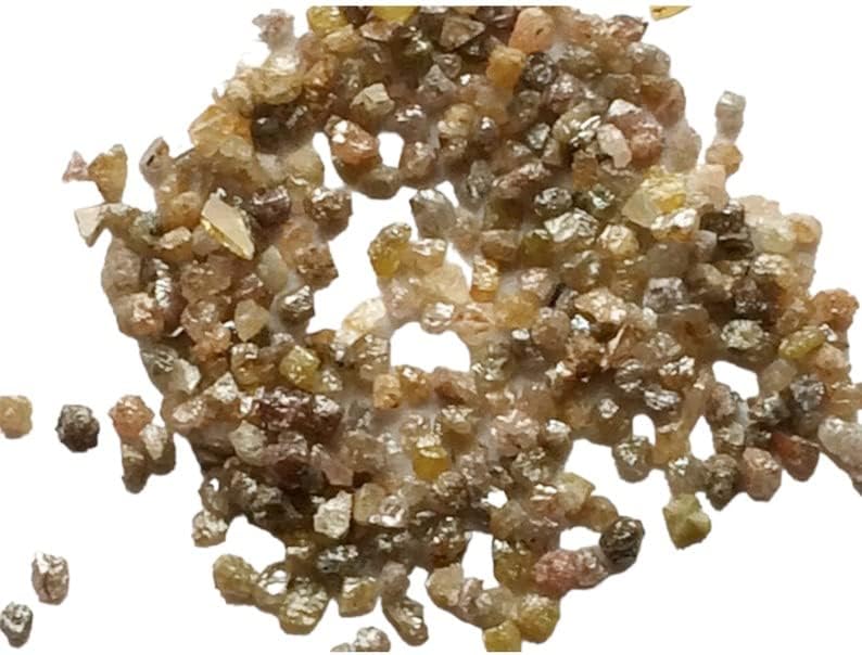 3-4mm White Gray Rough Diamonds, Natural White Gray Raw Diamond, Uncut Diamond Beads, Gray White Rough Beads For Jewelry (3.5IN TO 14IN), 3-4 MM