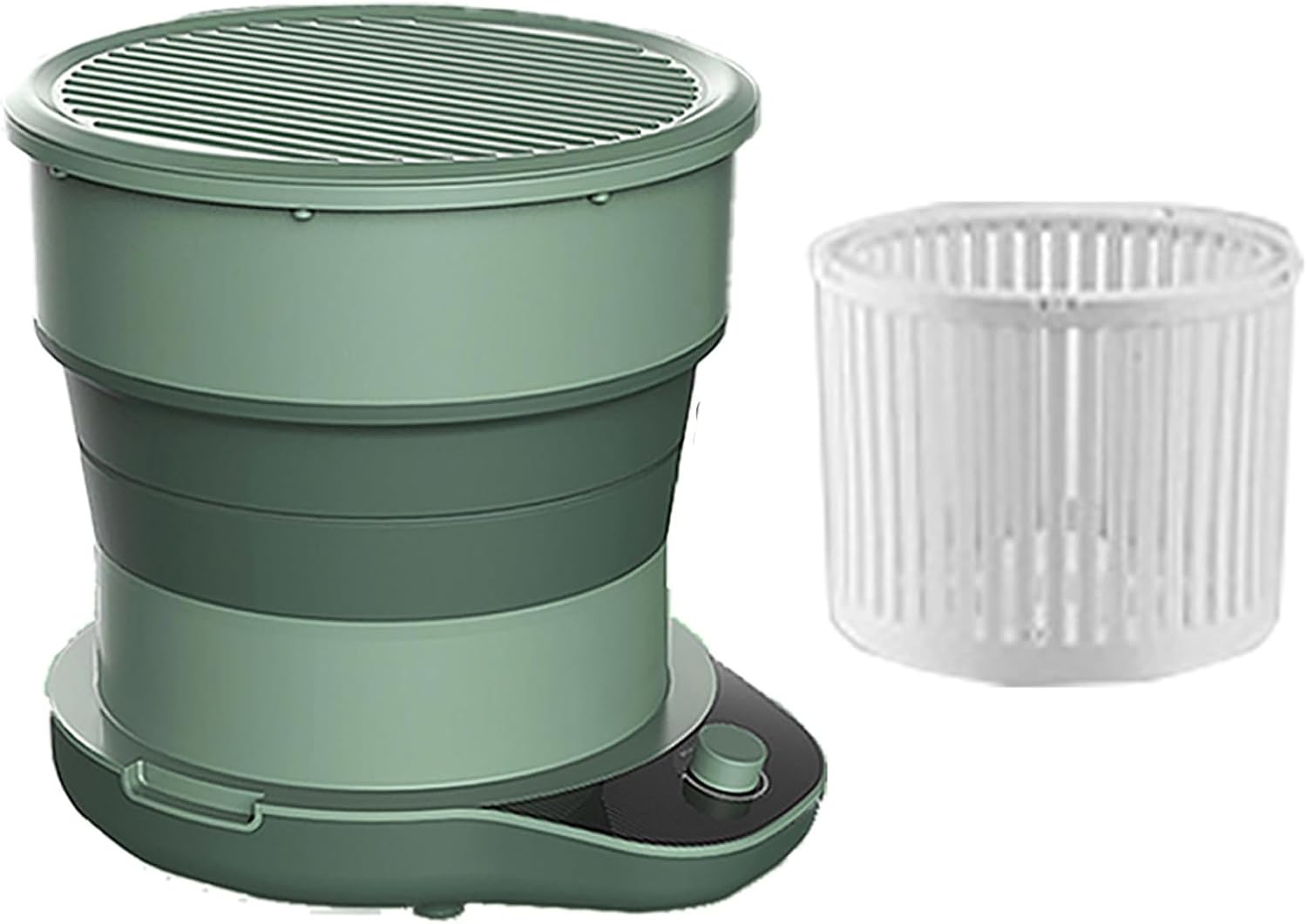 Portable Washing Machine, 24L Capacity, Mini Washing Machine Suitable for Washing Baby Clothes, Underwear, Socks, Suitable for Apartment Camping Travel (Color : Green)