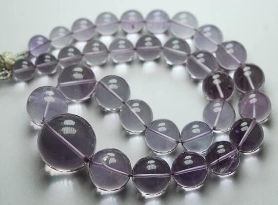 17 Inches Strand,Natural Pink Amethyst Smooth Round Balls Beads,10-23mm