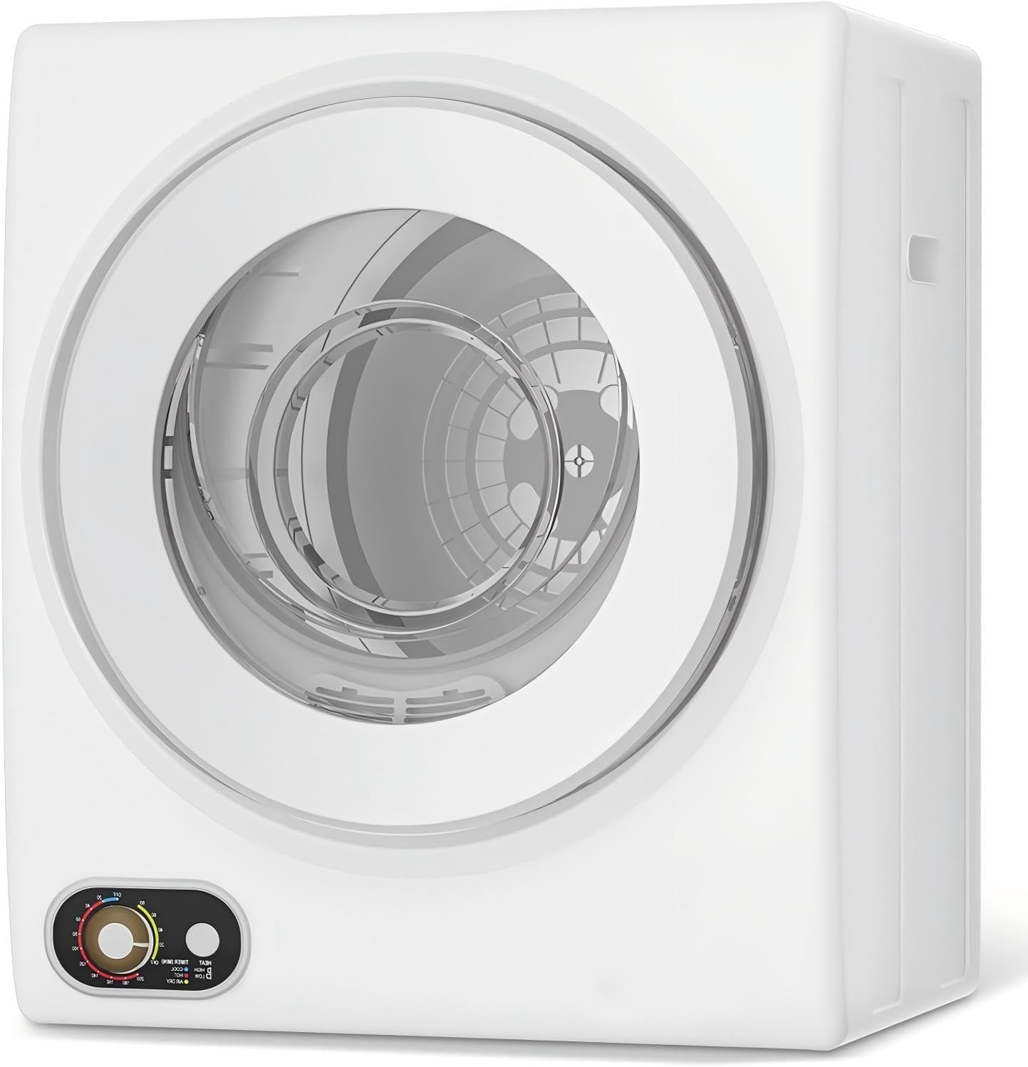 Compact Laundry 120V Clothes Stainless Steel Inner Tub, Electric Machine for Small Space, Apartments, hostels, RVs Portable Dryer, 1.5 Cubic Feet, Gray