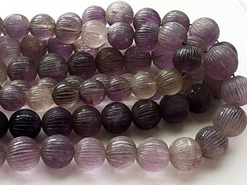1 Strand Natural Amethyst Faceted Beads, Amethyst Necklace, 12-15mm, 30 Pieces, 14 Inch
