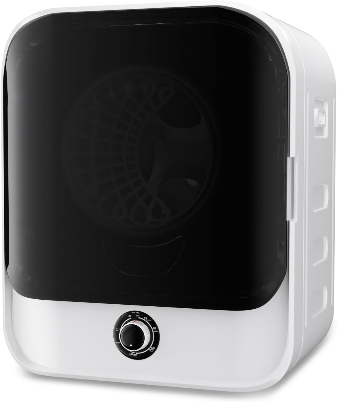 TABU 2.6 Cu.Ft. Portable Dryer for Laundry, 110V Compact Portable Clothes Dryer with Stainless Steel Tub & Control Knob, for Apartments, Dorm, RV, White