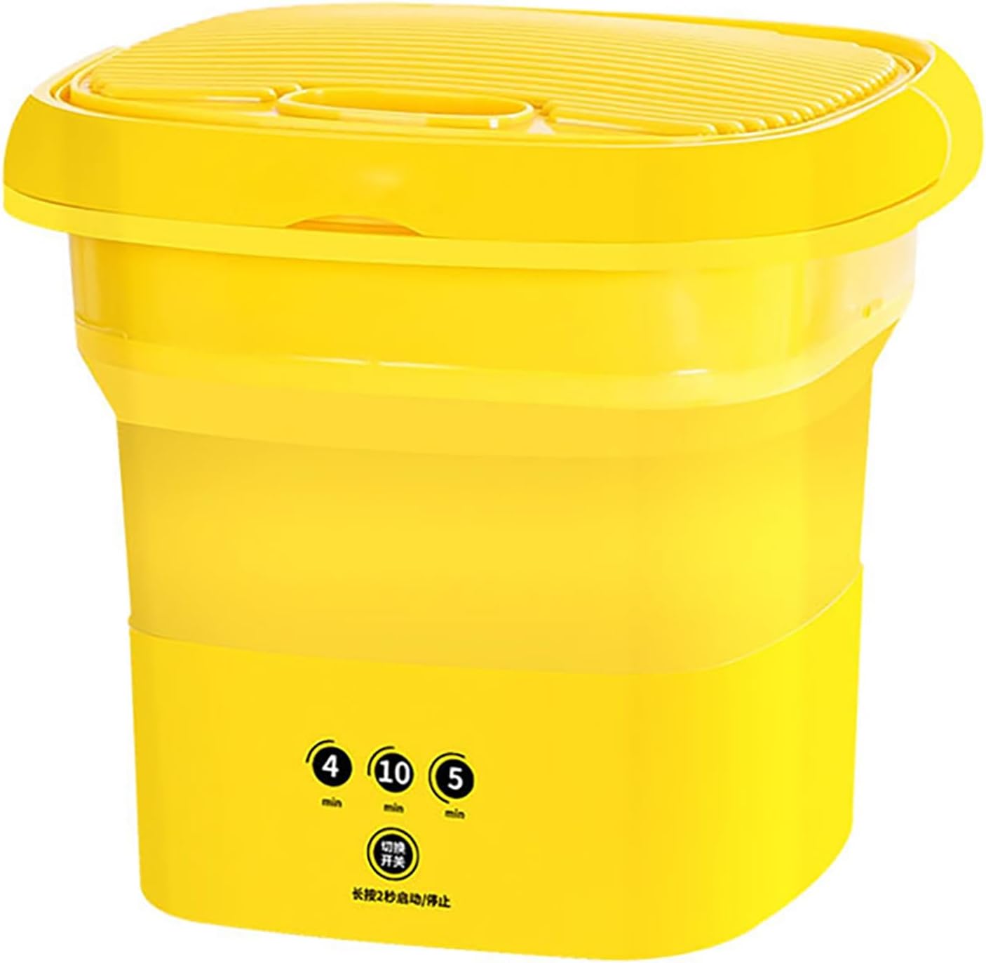Small Washing Machine Portable， Washer Machine， for Apartments, Dorm, Camping, RV, Travel Laundry (Color : Yellow)
