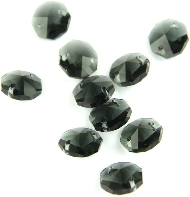 Hanging Crystals Prisms 14mm Octagon Beads 100pcs/500pcs/1000pcs Chandelier Crystal Prisms Hanging Pendant Hangings Crystals for Decoration(1 Hole,1000pcs)