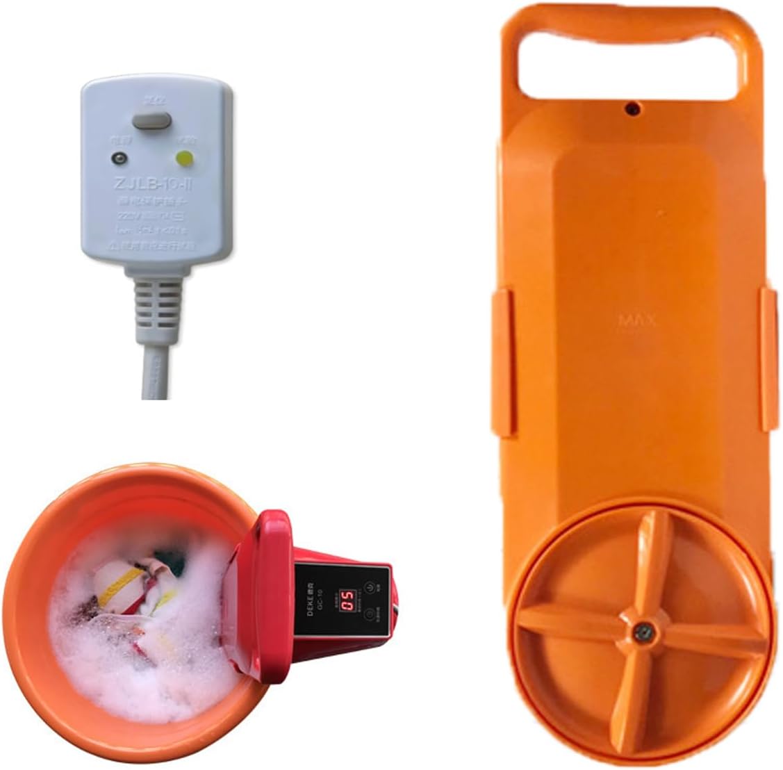 Portable Mini Washing Machine, Bucket Mounted Washing Machine, Compact Semi Automatic Washer Laundry with Digital Display and Leakage Protection Fit for Dorm Apartment Travel