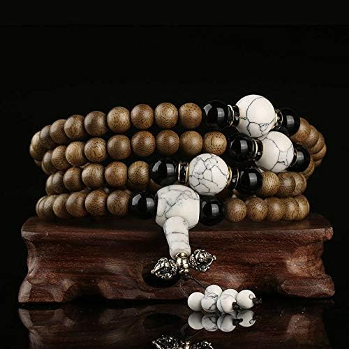GLW Indonesia Genuine Wild Agarwood Aloewood 7 Mm Malas Meditation Prayer Beads#4950