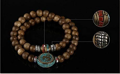 GLW Meditation Prayer Beads Mala Kalimantan Genuine Wild Agarwood Aloewood 7 Mm#4948