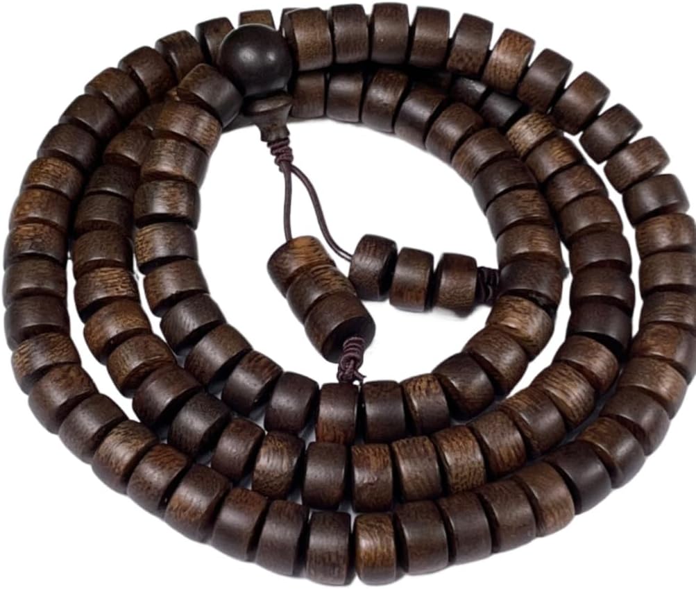 Vietnamese Nha Trang White agarwood Prayer Beads, Each Piece 6mm*108 Pieces, Dense, Sweet, Cool and Water-Sinking Grade
