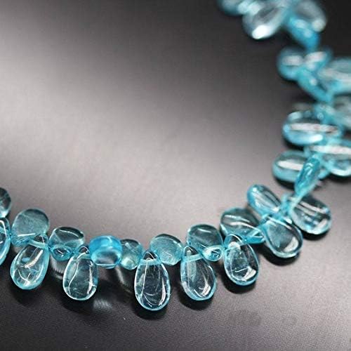 1 strand apatite pear drop smooth 8'' long strand gemstone beads, jewelry supplies for jewelry making, bulk beads, for meditation jewellery gemstone 6mm to 7mm