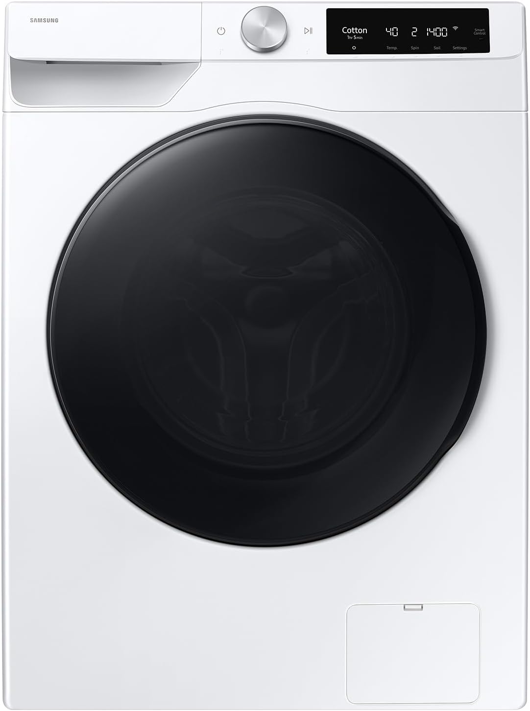 Samsung 2.5 cu. ft. Compact Front Load Washer with AI Smart Dial and Super Speed Wash, White, WW25FG6B34BEA2
