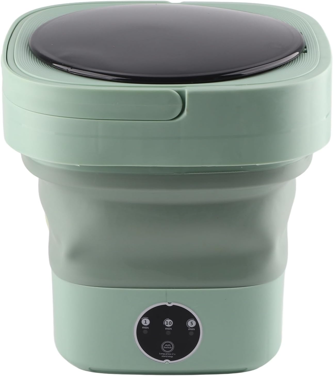 Small Portable Washing Machine, Mini Washer, 6.5L Foldable Small Washer, for Underwear or Small Items, Mini Laundry Washer for Apartments, Camping, Travel (Green)