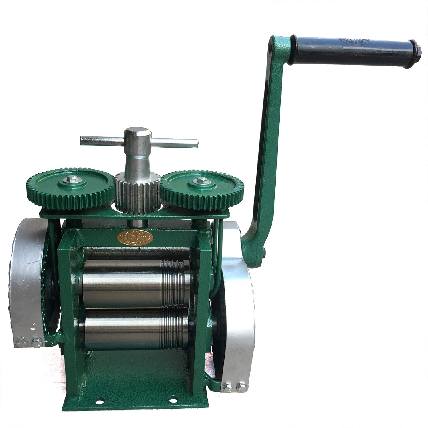 MuChaIOAK Rolling Mill Machine, Jewelry Rolling Mill Machine, Manual Combination Rolling Mill Flatten Machine Jewelry DIY Tool, Rollers Metal Wire Flat Jewelry Tool Green