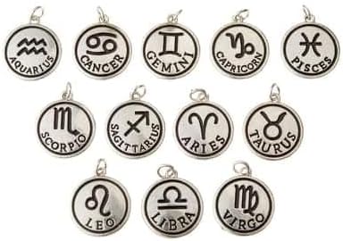 Bead Landing 12 Packs: 12 ct. (144 total) Rhodium-Colored Zodiac Charms
