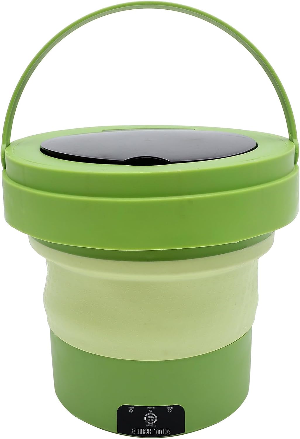 Portable Foldable Mini Washing Machine 6L Capacity with US Plug, Compact Portable Washer for Travel, Camping, Dorm and Apartment Use, Small Laundry Machine for Delicates and