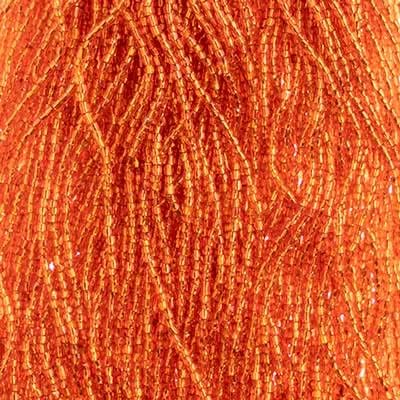 Czech Seed Bead 3Cut 10/0 Silver Lined Orange Strung 3600 Beads for Jewelry Making and Crafts