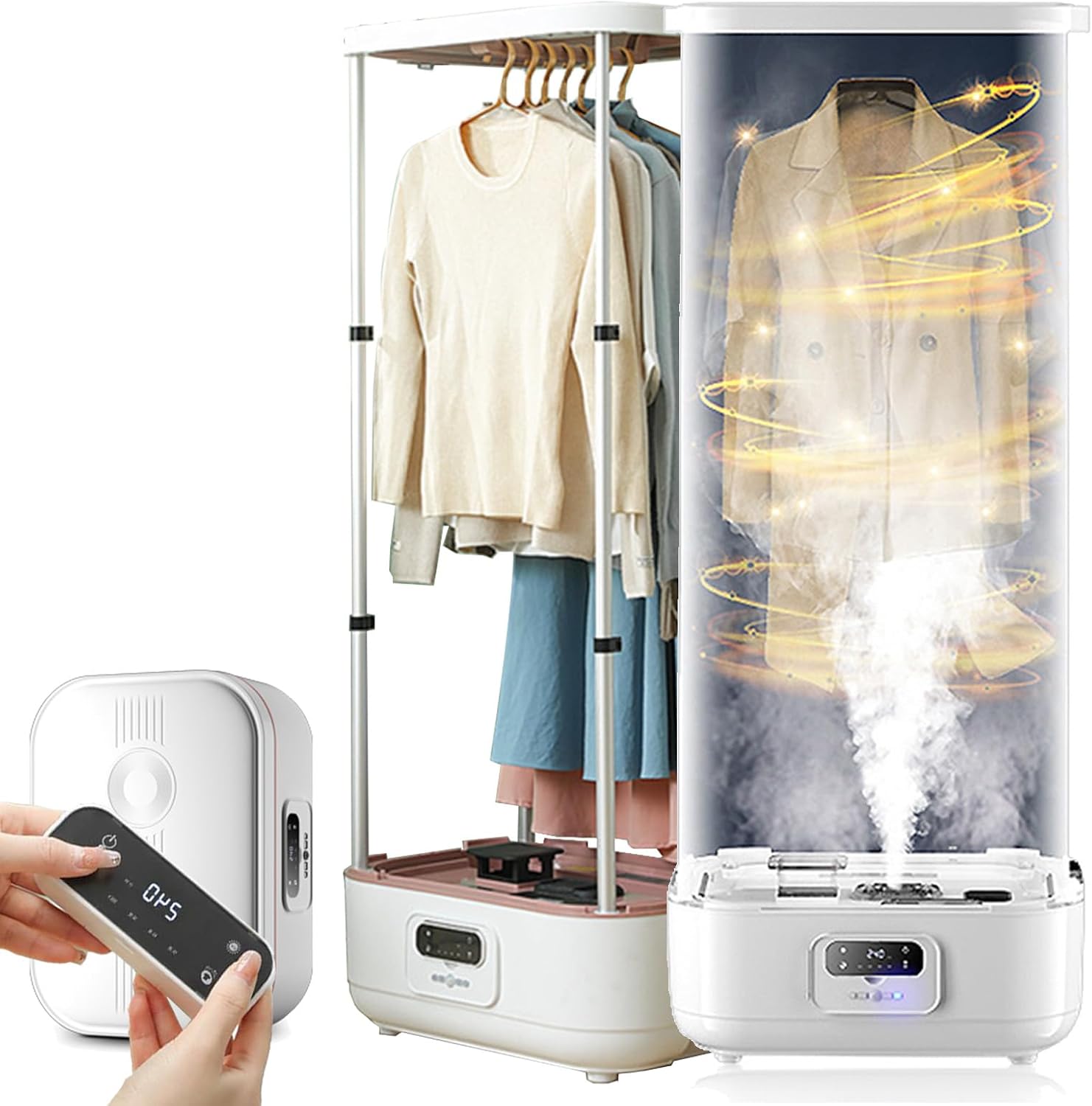 Steamer For Clothes-Iron Machine For Clothes,900W Electric Clothes Dryer,Portable Steam Drying Smart Machine,Automatic Ironing Machine, Quick-Drying Steam