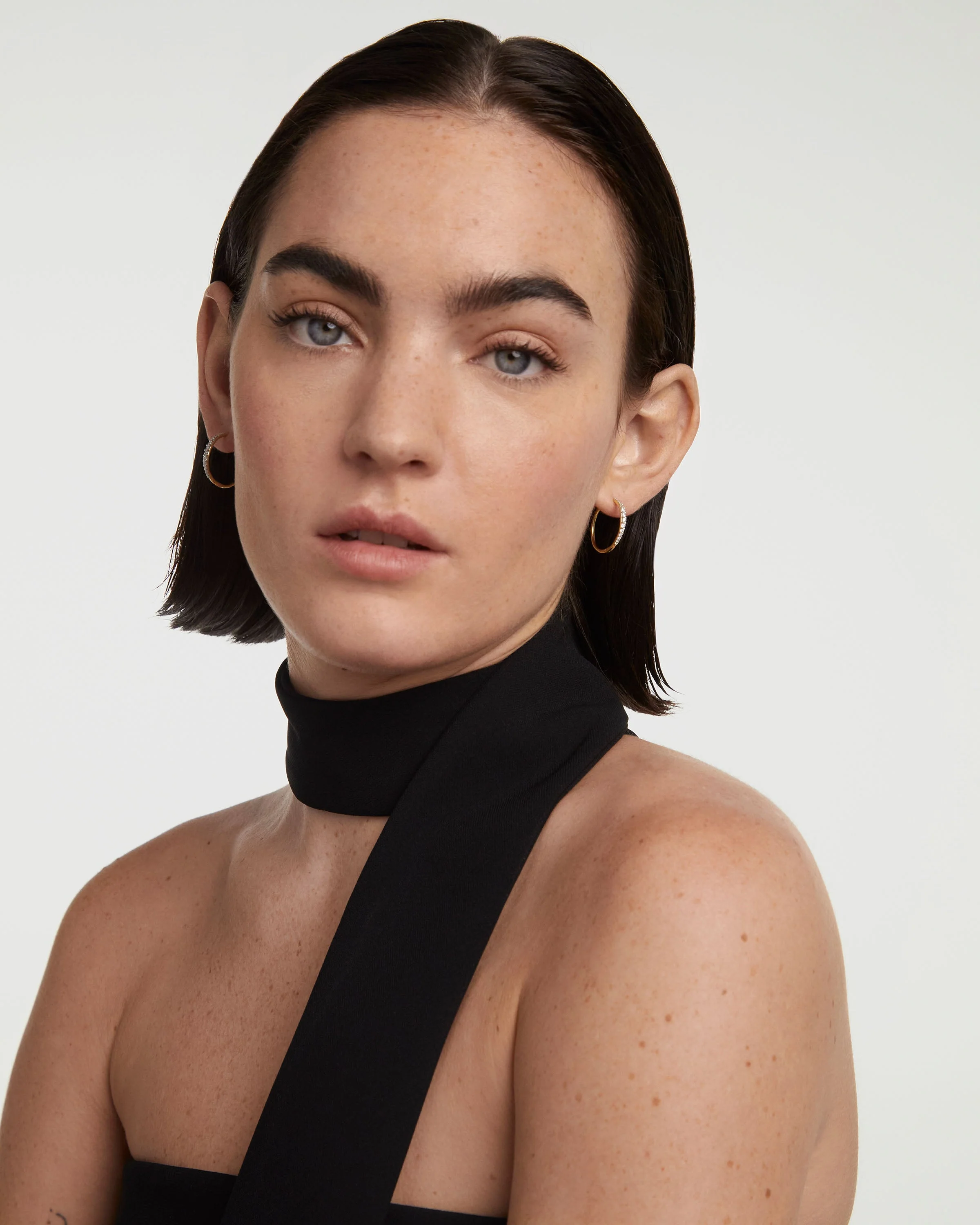 Diamonds And Gold Estella Hoops