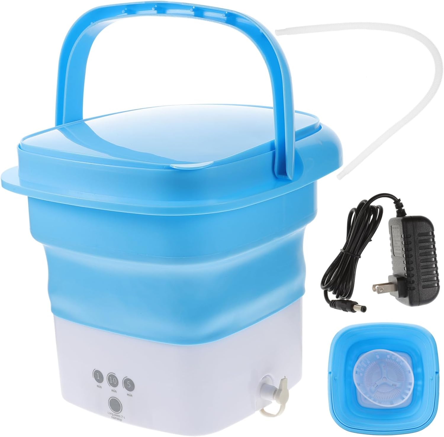 Happyyami Lightweight Mini Washing Machine Portable Folding 2.8l Capacity Touchscreen Timer Perfect for Apartment Travel Laundry