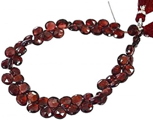 Garnet Heart Shape Faceted 7-8 mm Approx,8 inch lot of 10 Strands CHIK-STRD-94976