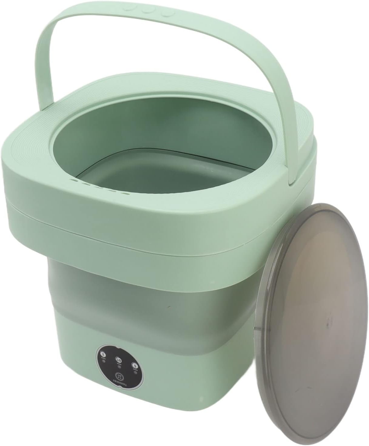 6.5L Washing Machine Socks Baby Panties Underwear Portable Washer for 240V Folding Us Plug 100 240V Small Washing Equipment Pot Washers (Green)