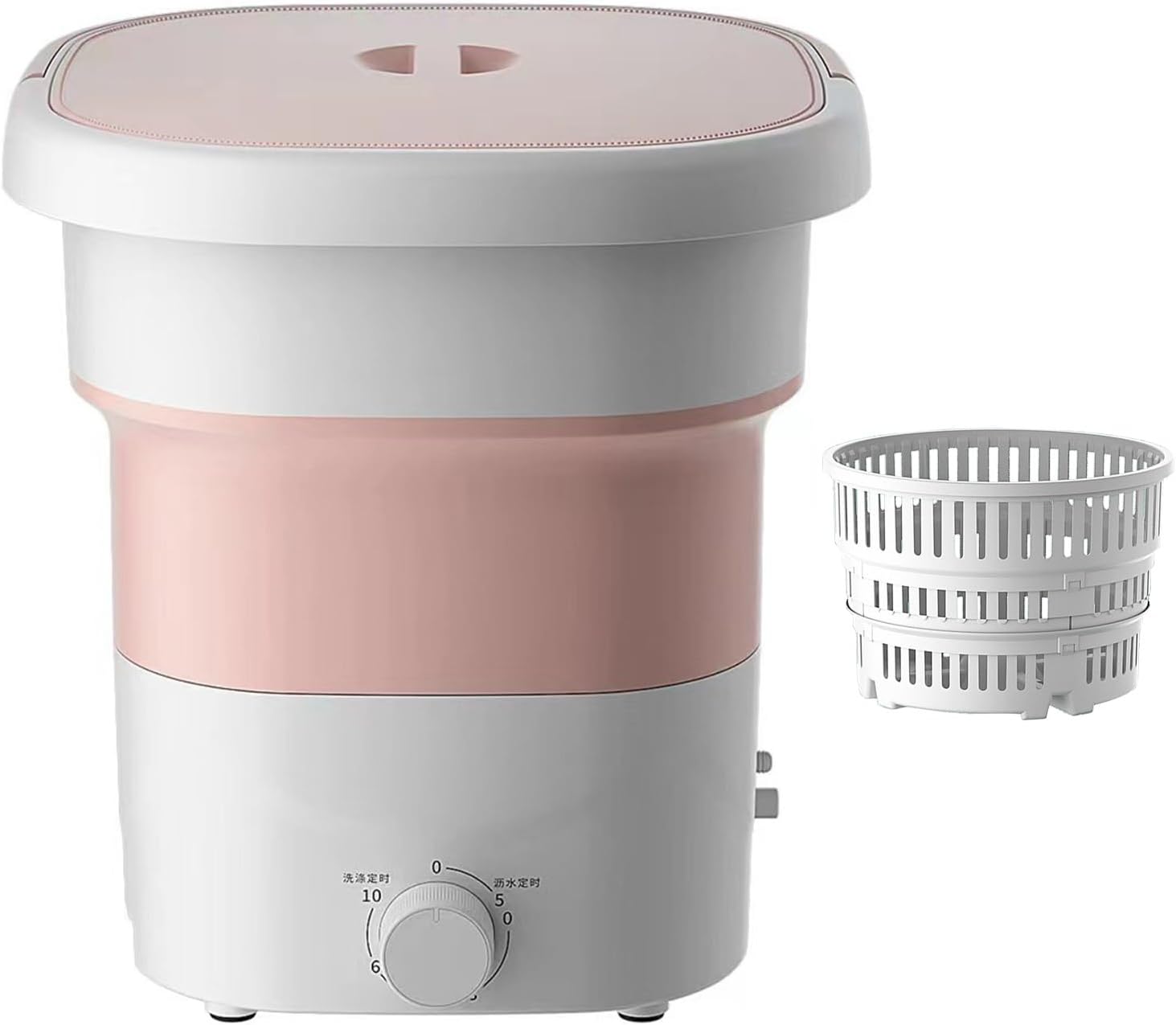 THAMBA 24L Large Capacity Mini Portable Folding Washing Machine, Sales are far Ahead Suitable for Any Occasion Small Washing Machine (Color : Pink)