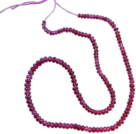 Rhodolite Garnet Smooth Rondelles, 3mm - 5mm Rondelle Beads, Purple Garnet Gemstones, January Birthstone, Beading Supplies CHIK-STRD-67190