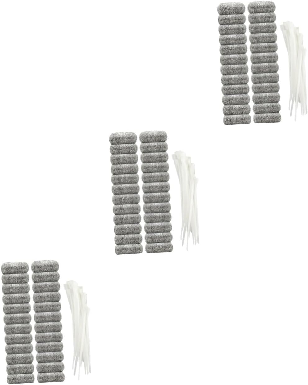HOMSFOU 72pcs Washing Machine Filter Bags Cable Ties Strainers for Drain Hose Prolongs Appliance Life Essential Laundry Room Accessory
