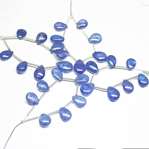 Natural Violet Tanzanite Smooth Pear Drop Gemstone Craft Loose Beads Strand 28 Pc 10mm 13mm