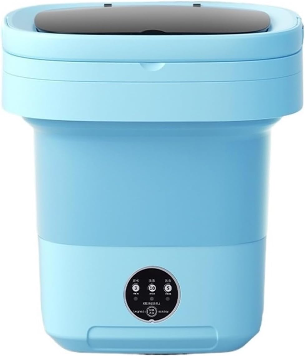 Compact Laundry. 13L Portable Folding Washing Machine with Dryer Bucket Socks Underwear Clothes Ultrasonic Mini Cleaning Washer Travel Dormitory .Portable