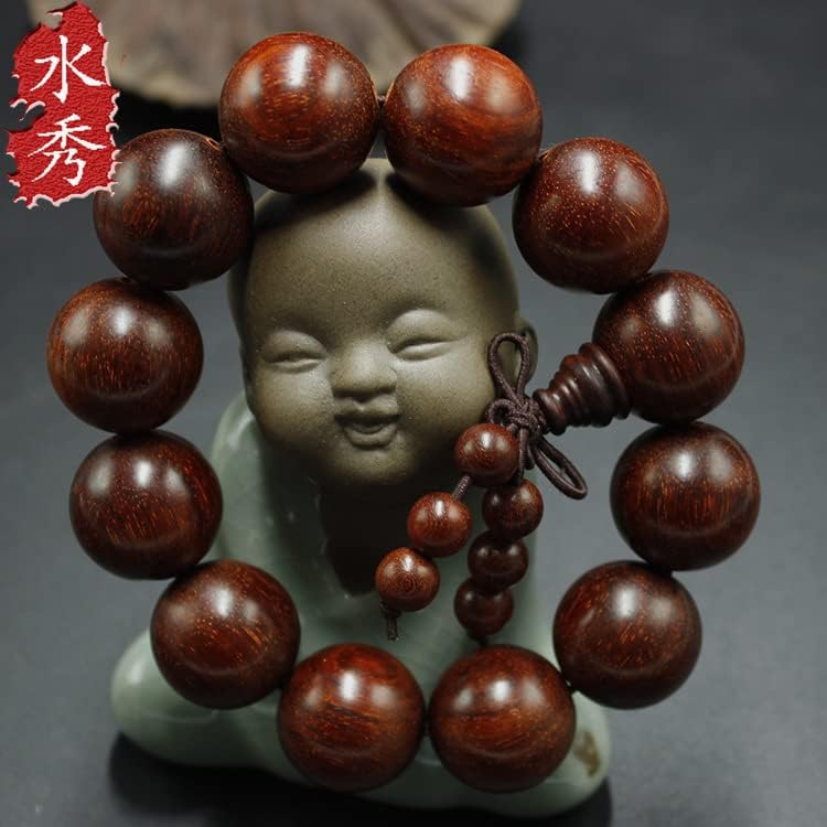 xiexuelian 印度小叶紫檀手串印度珠紫檀一手一根料(印度小叶紫檀10mm*19颗)