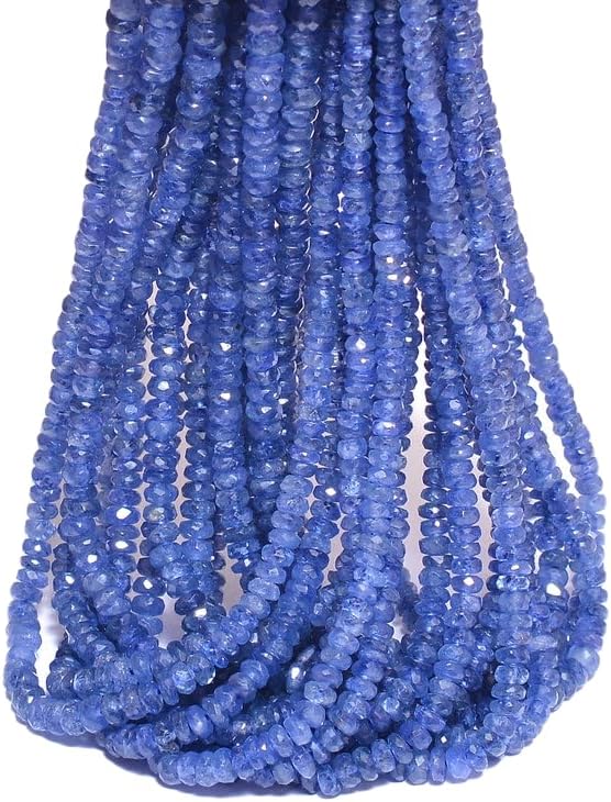 13 inch Strand of Natural gem Blue Sapphire, 2.5-3.5mm rondelle Faceted Beads for DIY Jewelry Making. | Beads_01937