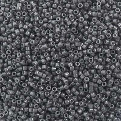 Miyuki Delica 11/0 - Duracoat Opaque Dyed Charcoal Grey DB2368-250gms Bag of Japanese Glass Beads Bulk Bag of Japanese Glass Beads