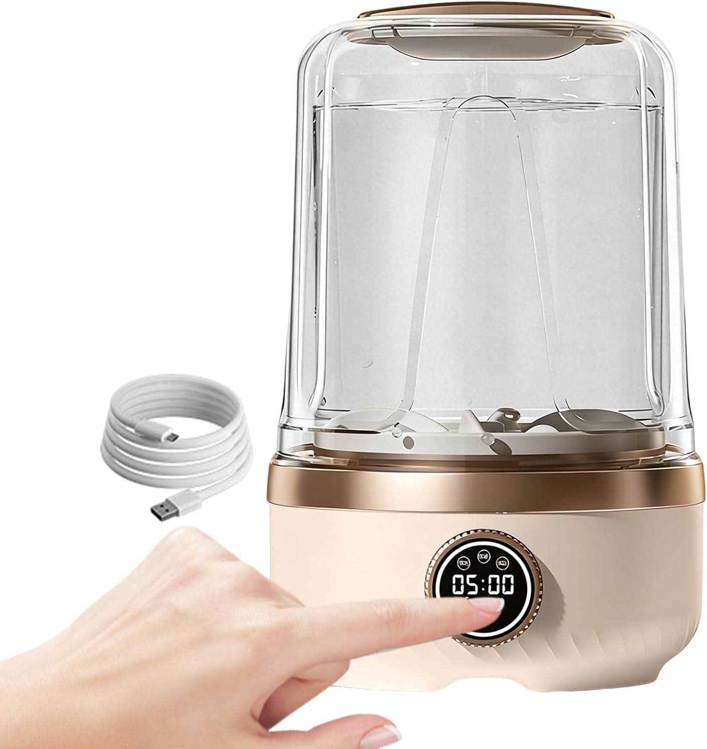 Rechargeable Clothes Washer, Underwear Washing Machine, 2L Panty Laundry Device, Home Dorm Apartment, Camping Travel Use, Delicate Fabrics Socks Towels, Mini Portable Washer For Efficient Laundry Care