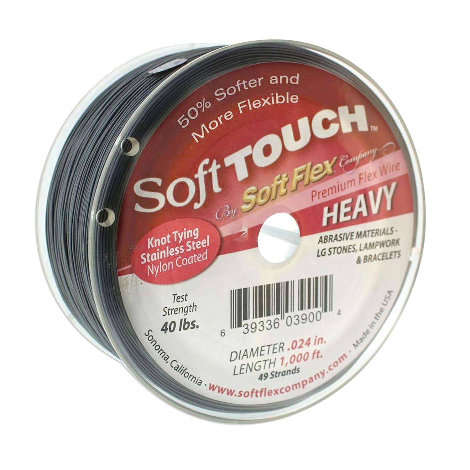 Soft Touch Wire .024 Dia. 1000 Ft. 49 Strand Premium Satin S