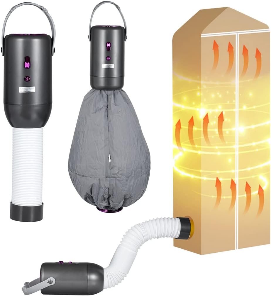 Travel Home Laundry Multifunctional Portable Clothes Dryer With Warm Shoe Expansion Tube And Big Clothes Bags, 200-400W