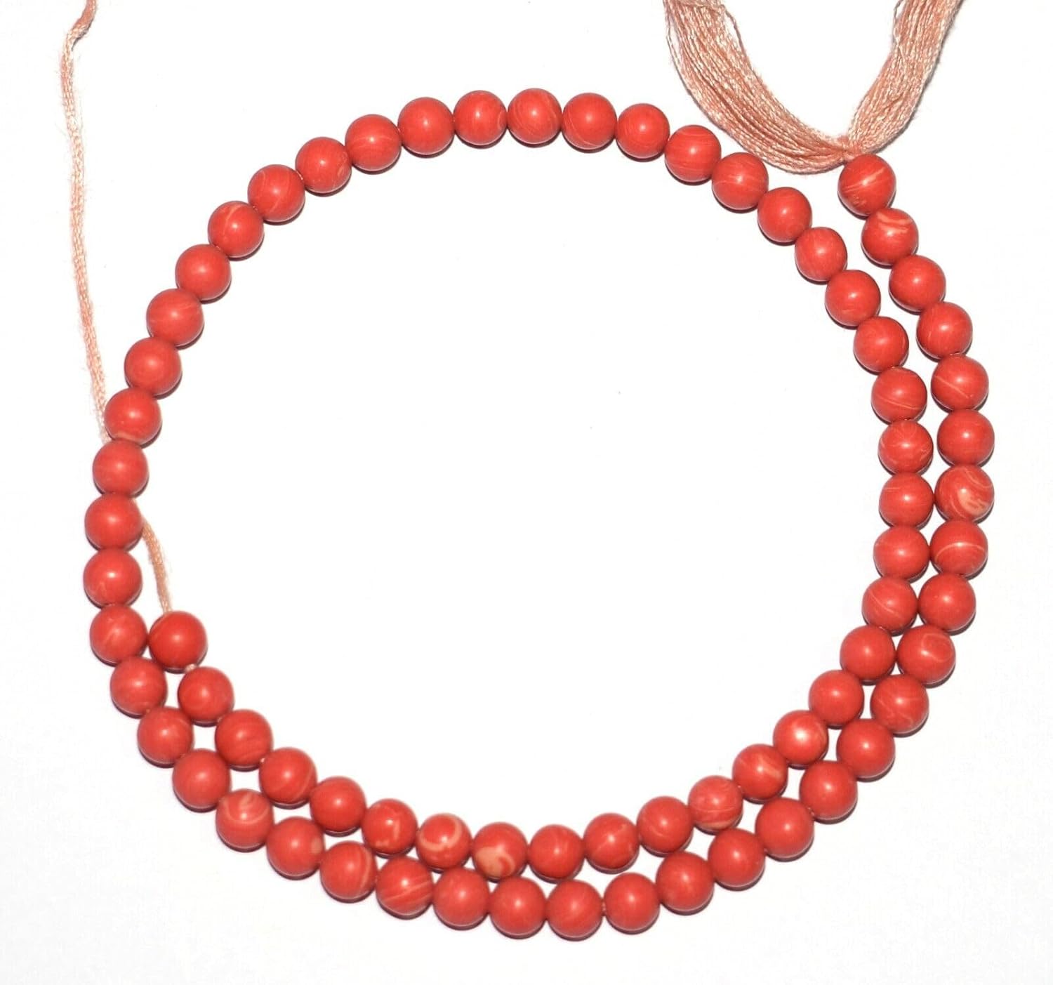 Native Italiyan Coral Gemstone Round Sleek Beads 5 mm 12.5