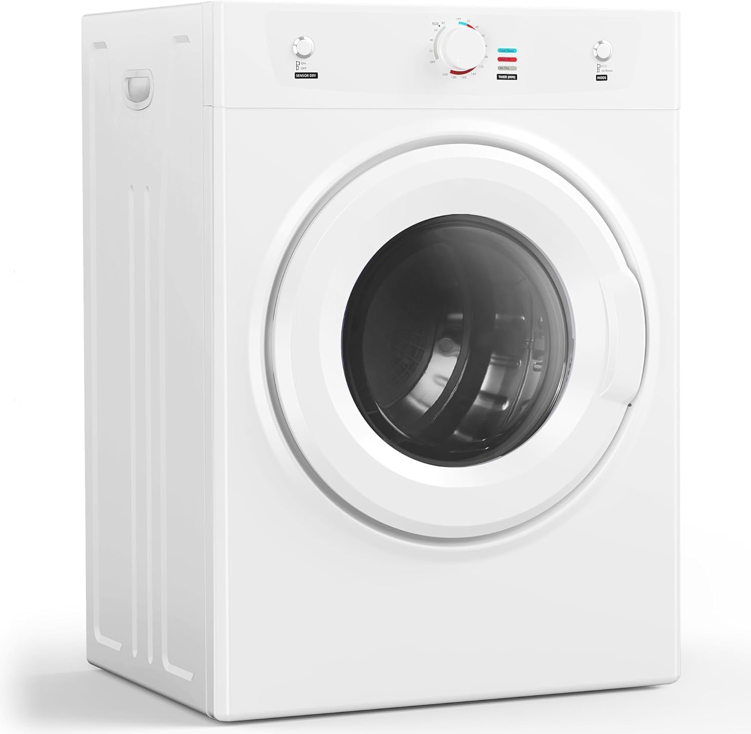 3.5 Cu.Ft. Clothes Dryer, 1500W Portable Dryer,26.4 LBS Drying Machine with Stainless Steel Drum, Exhaust Pipe for Apartment, Dorm, Home