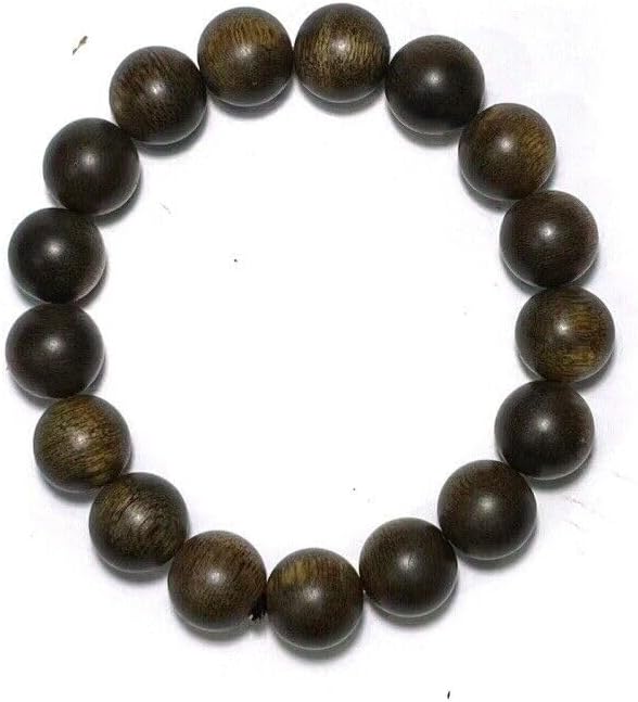 Agarwood 12mm Natural agarwood White Chess Sinking Flower Bead Strand Buddha Bead Rosary