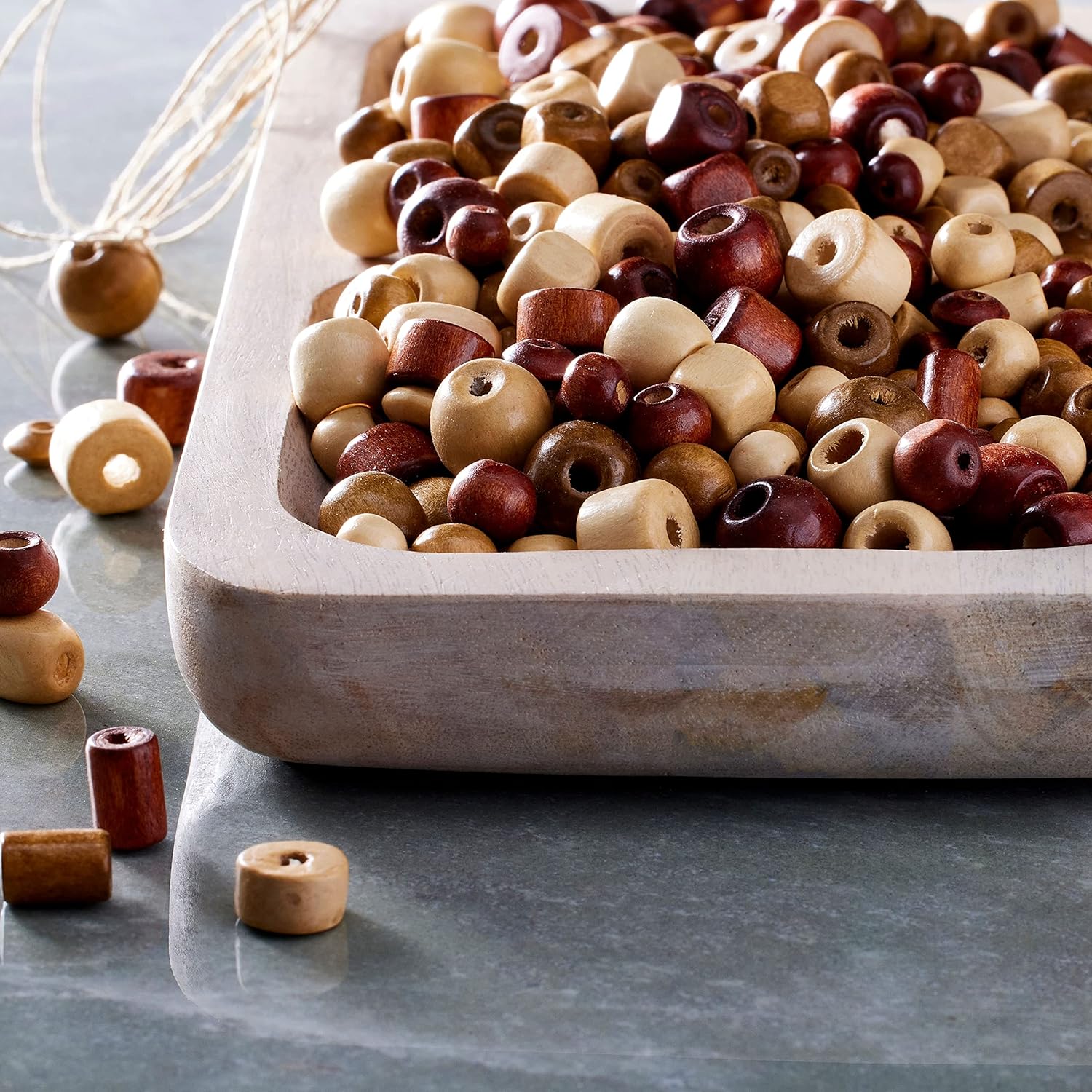 Bead Landing Wooden Craft Beads, 6 Pack