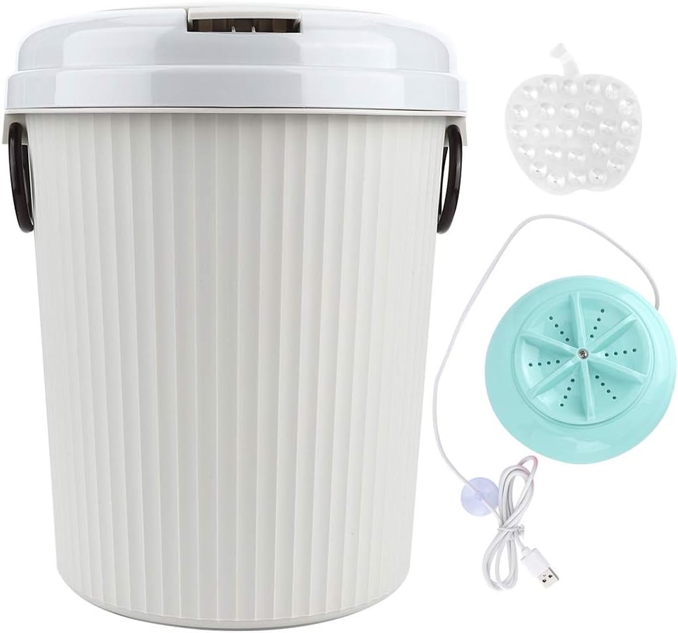 Mini Washing Machine, Portable Washer, 8L 18W Mini USB Powered Desktop Laundry Washer, Ultrasonic Clothes Washing Machine for Apartments, Dormitories, Camping, Travel(blue)